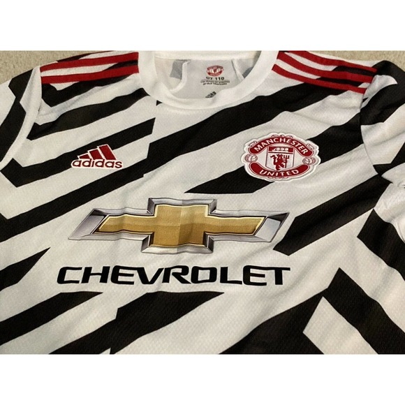 NWOT Manchester United Official 2020 2021 3rd Jersey 40312 Zebra Shirt (S) - Picture 4 of 4